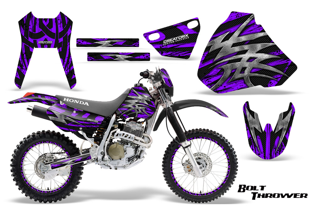 Honda XR 400 Graphics Kit Bolt Thrower Purple NP Rims